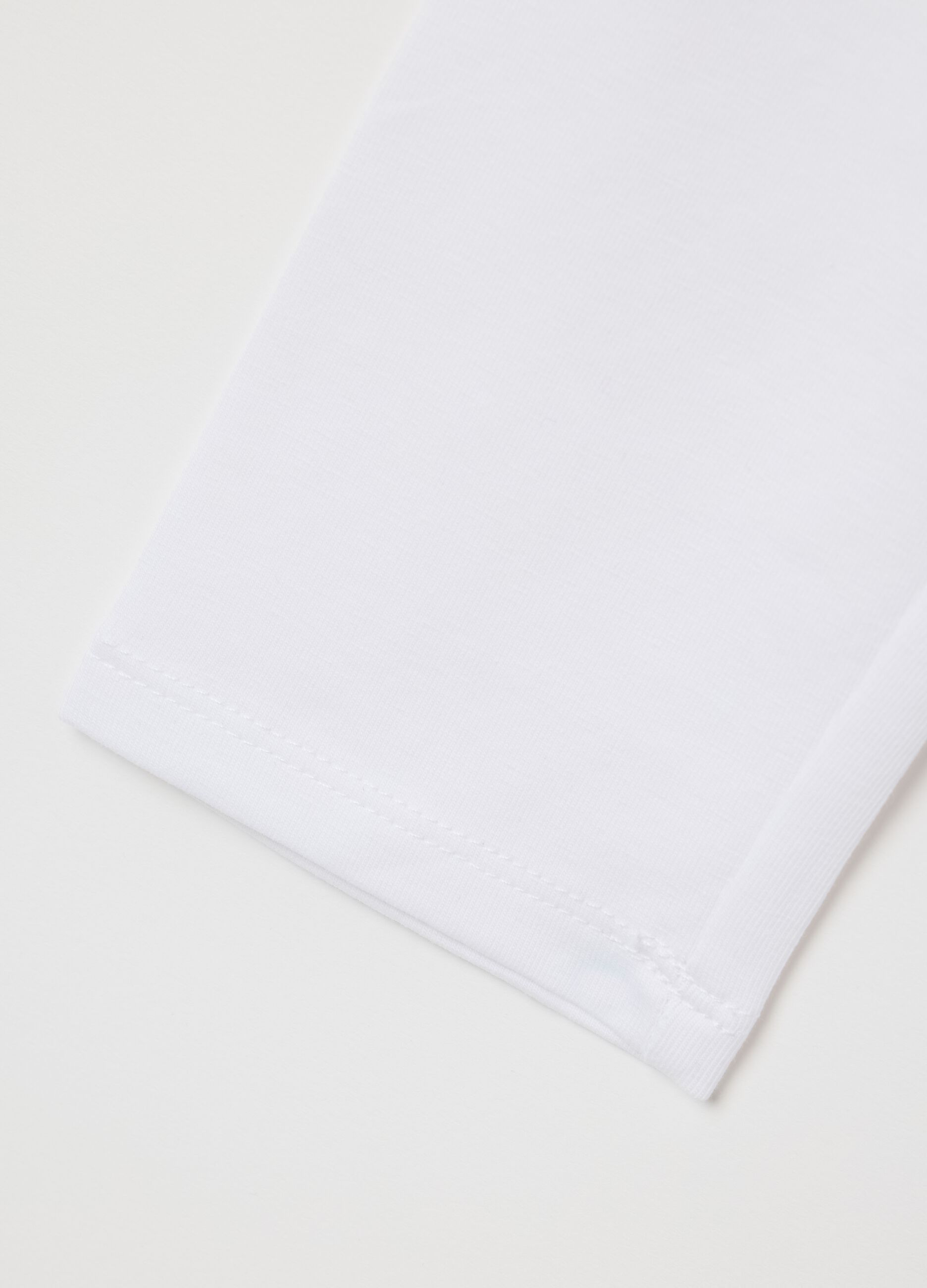 White leggings with glitter shell