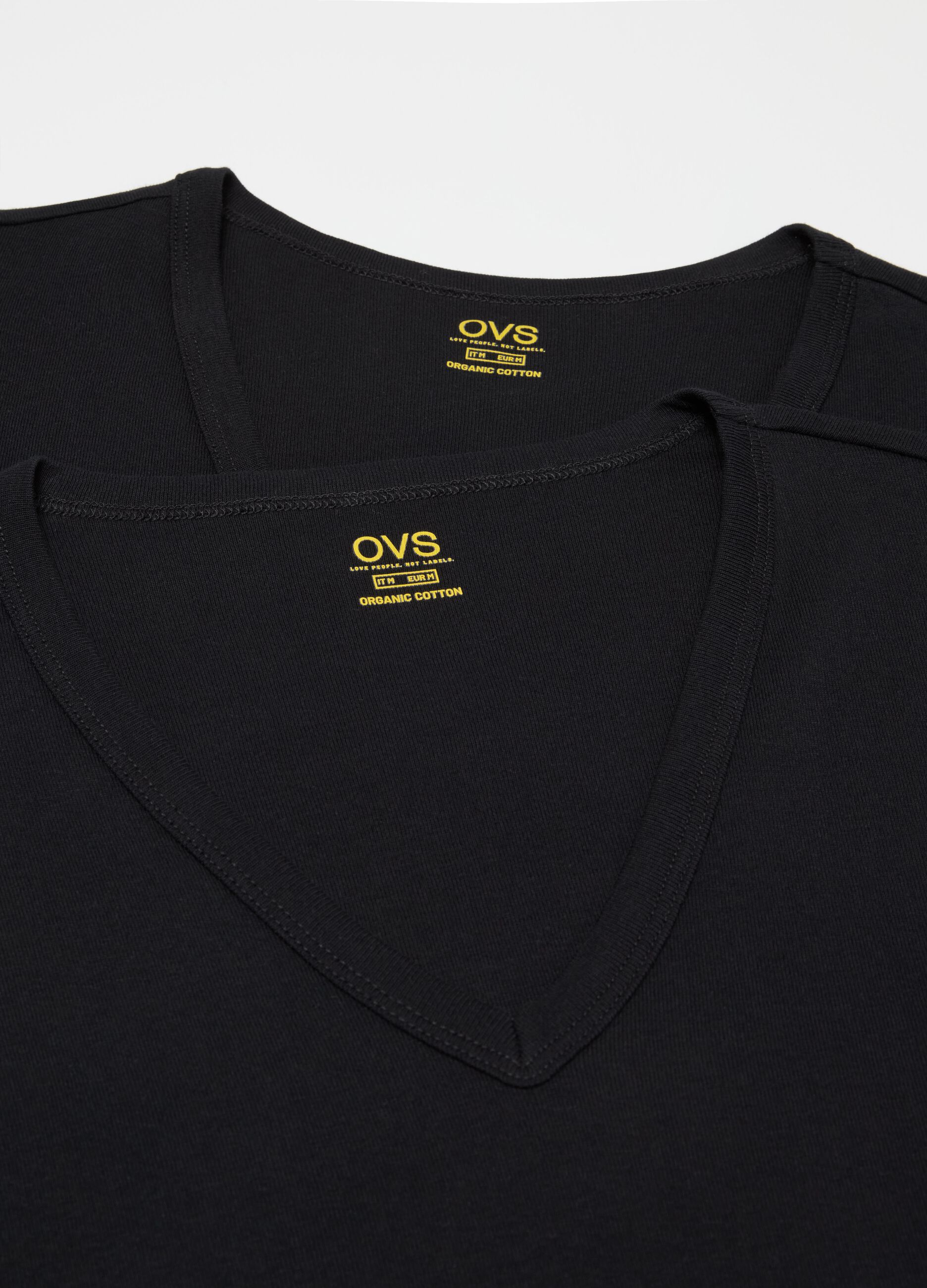 Two-pack undershirts with V neck