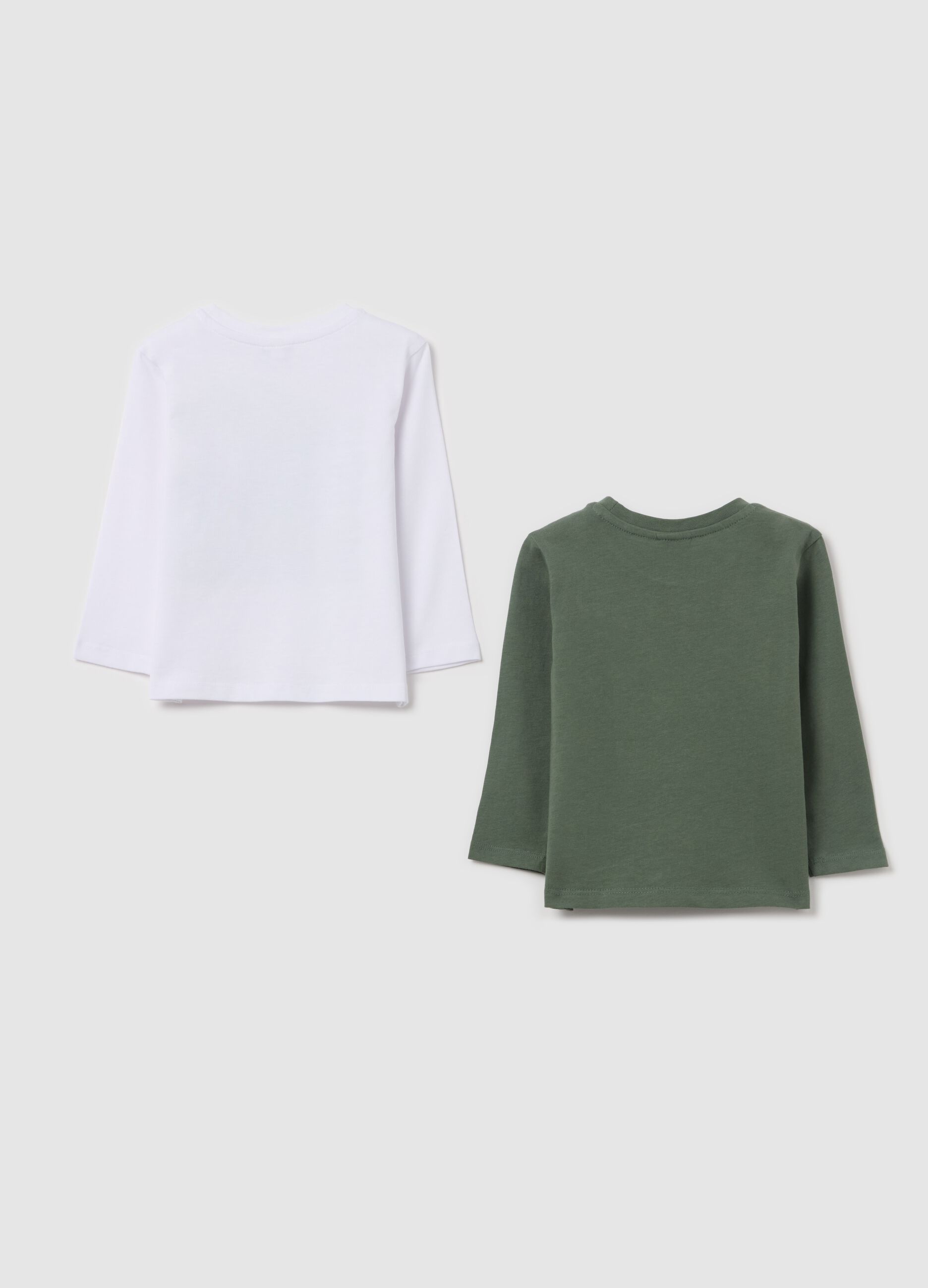 Bipack t-shirt a maniche lunghe in cotone 