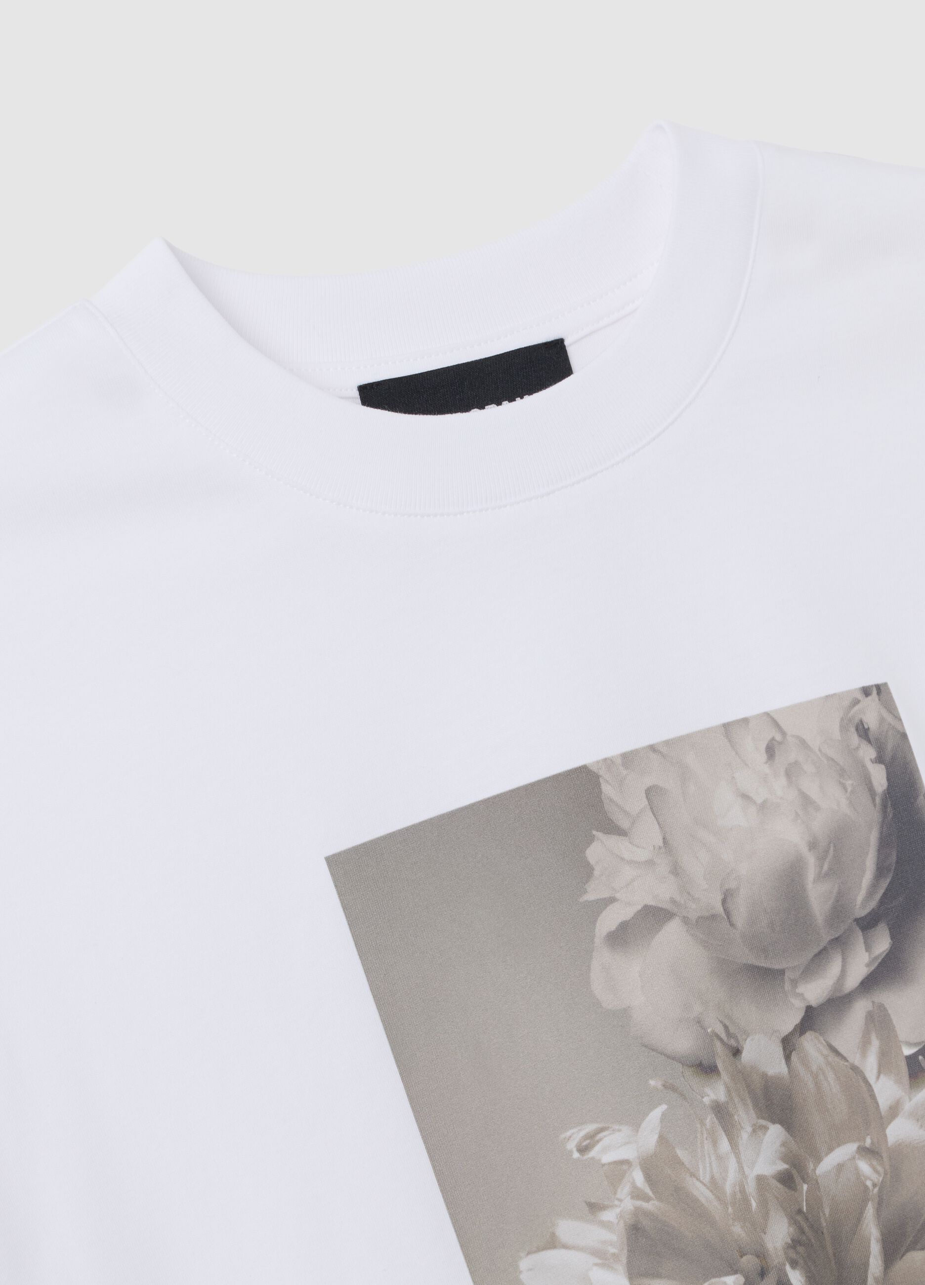 White pure cotton regular fit shirt with print