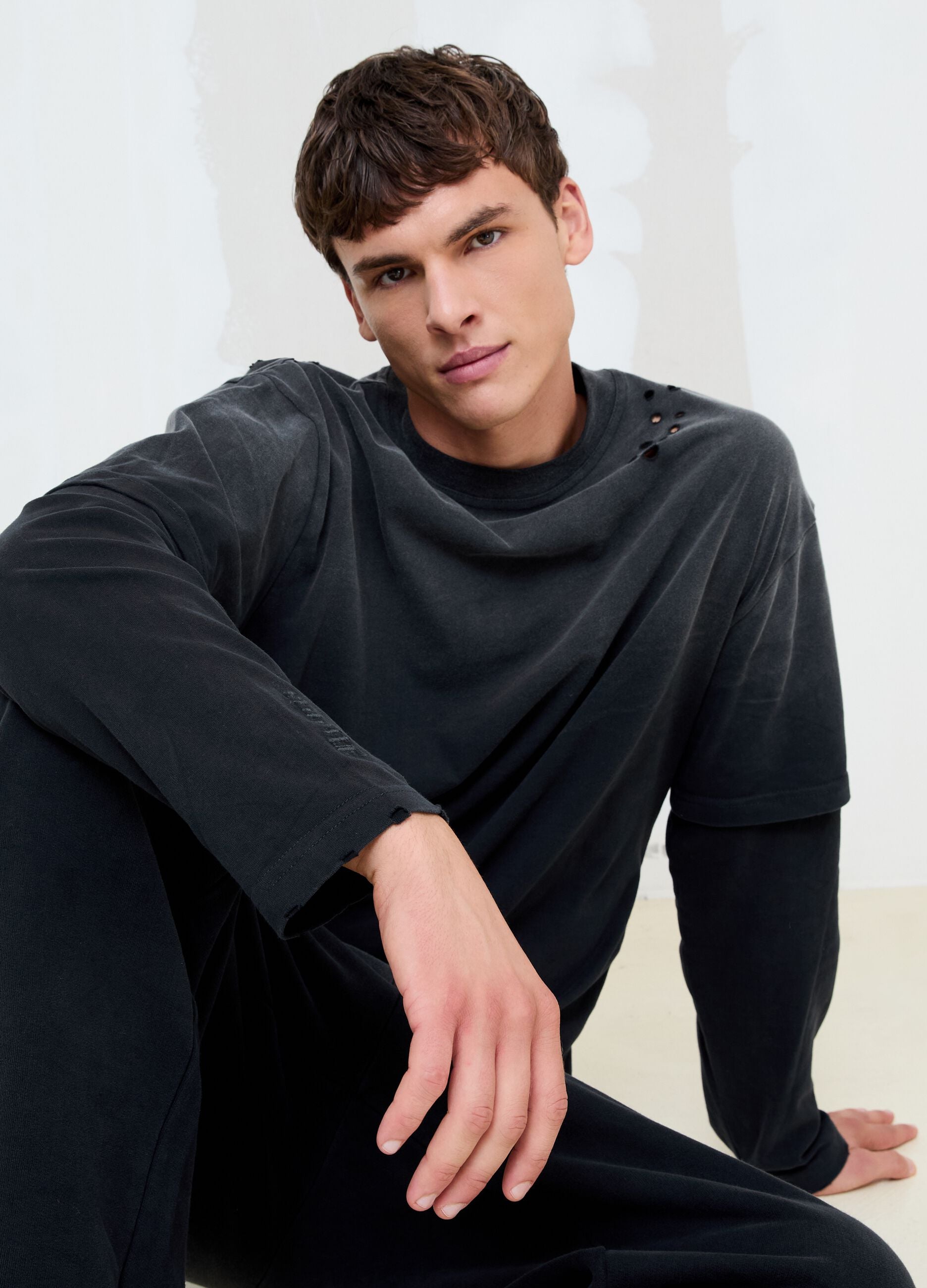 Double Longsleeve Sunfaded Black