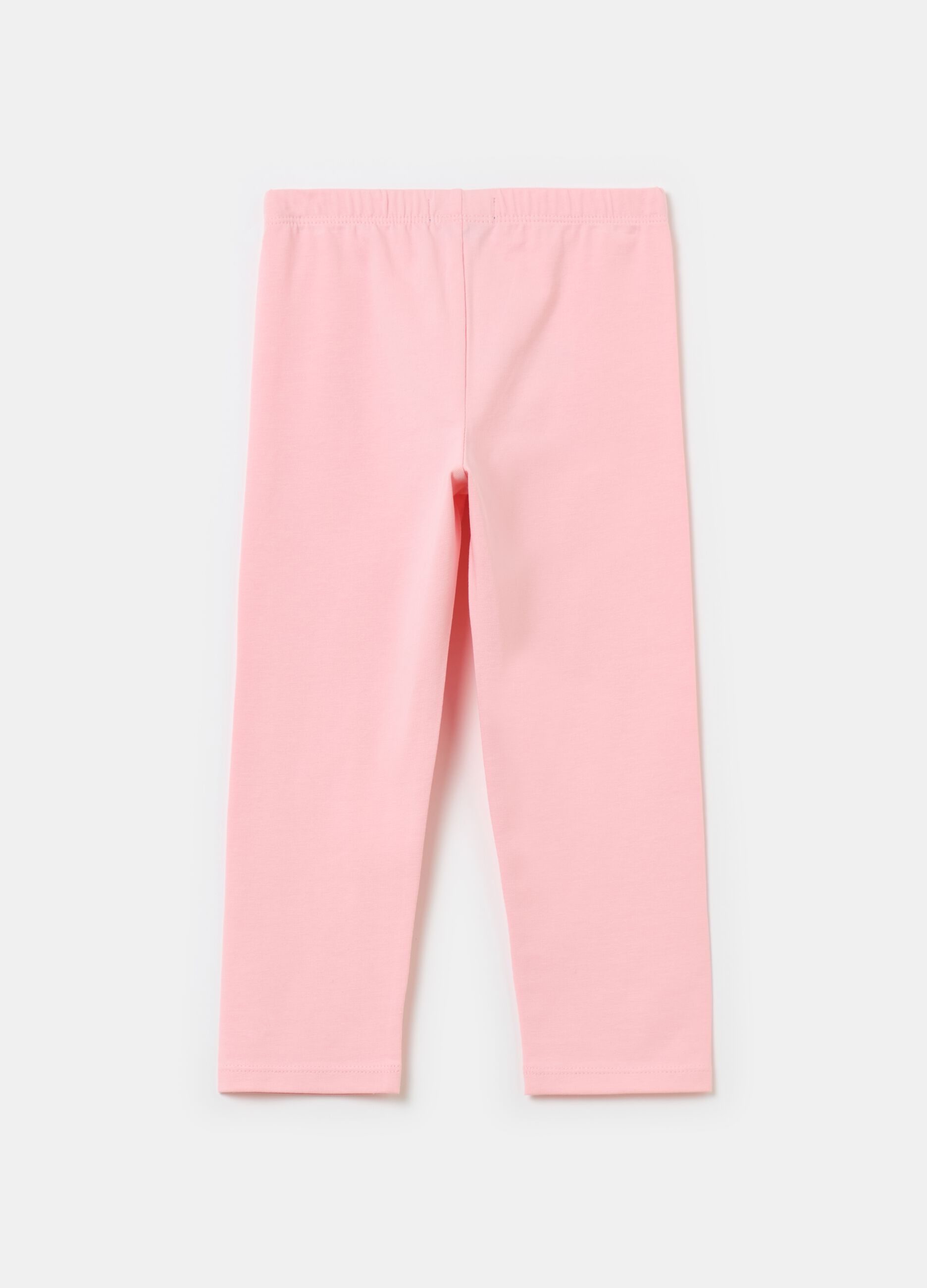 Three-quarter leggings with glitter flower