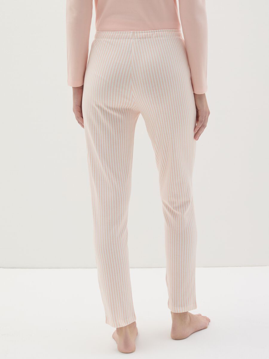Striped cotton pyjama bottoms_2
