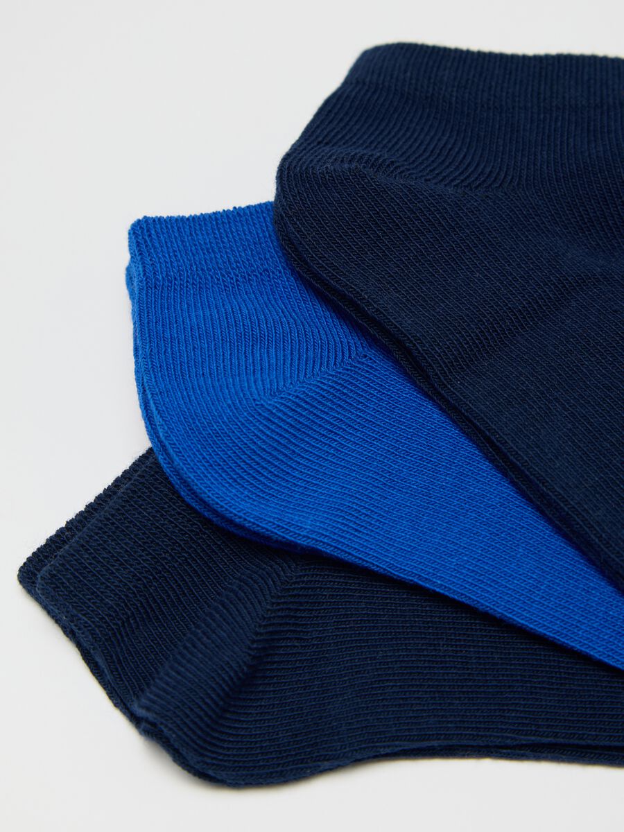Five-pair pack white and blue stretch shoe liners_1