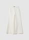 White Stretch Denim Wide Leg Trousers_4