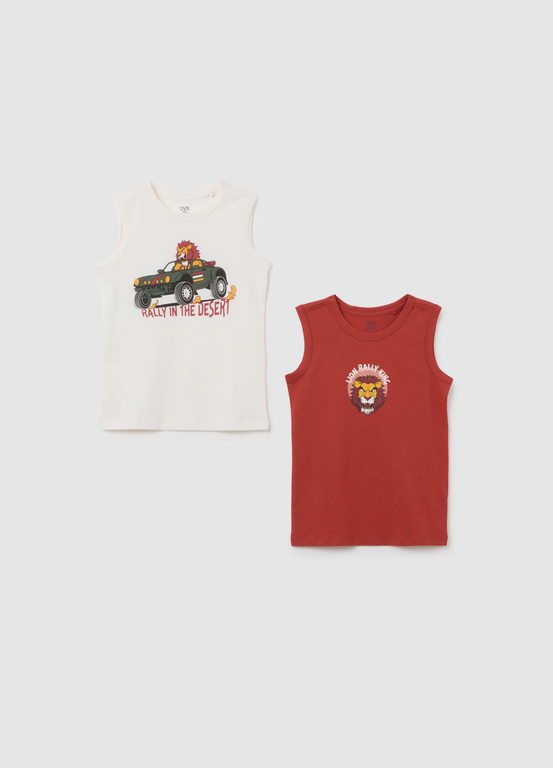 Canotte da bambino in puro cotone multicolor regular fit con stampe