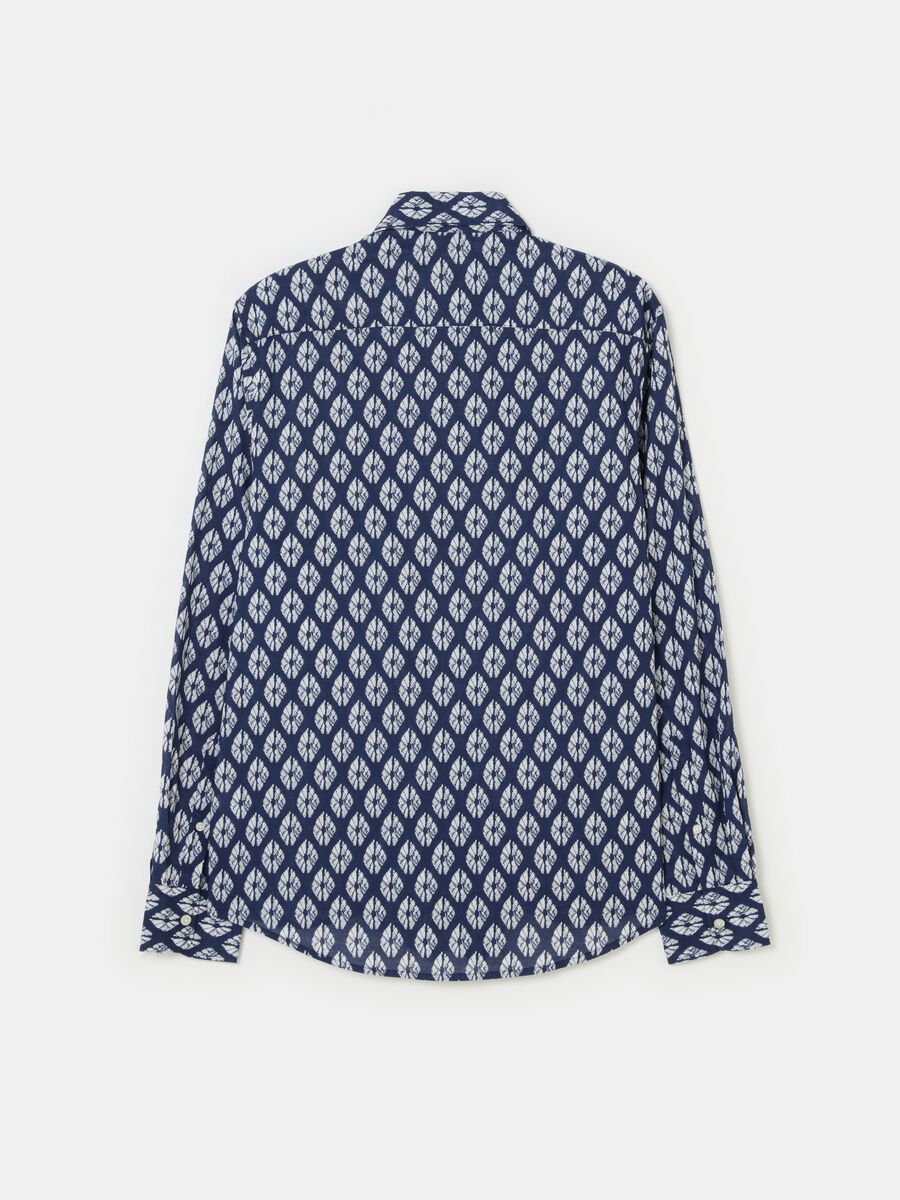 Cotton shirt with diamond pattern_4