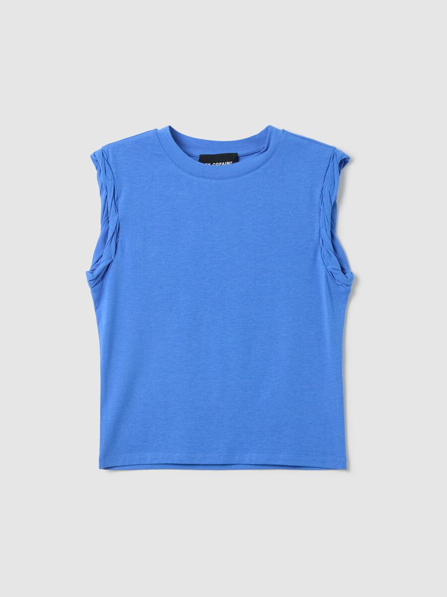 Light blue vest with rolled detail_0