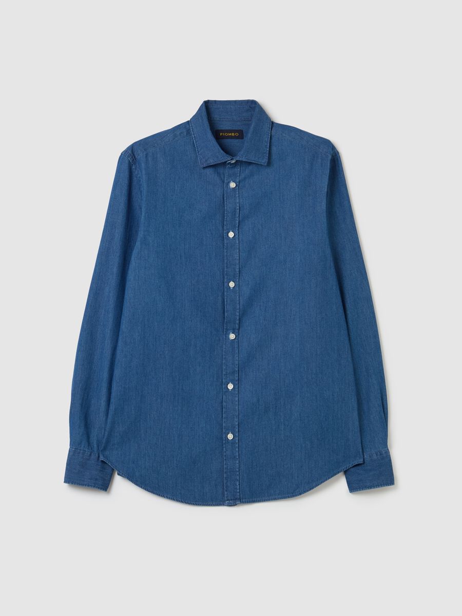Camicia regular fit in denim_1