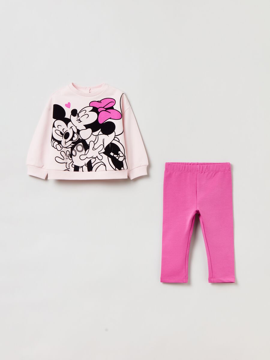 Jogging set in felpa con stampa Minnie _0