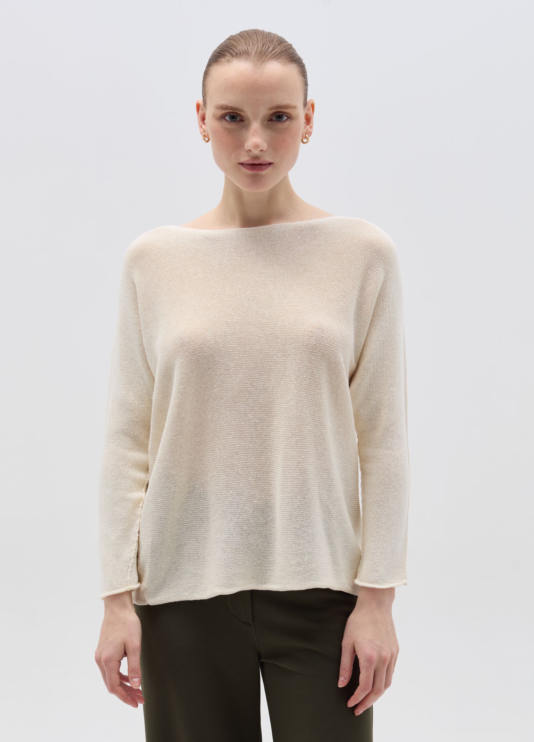 Ovs Maglia in lurex con maniche lunghe