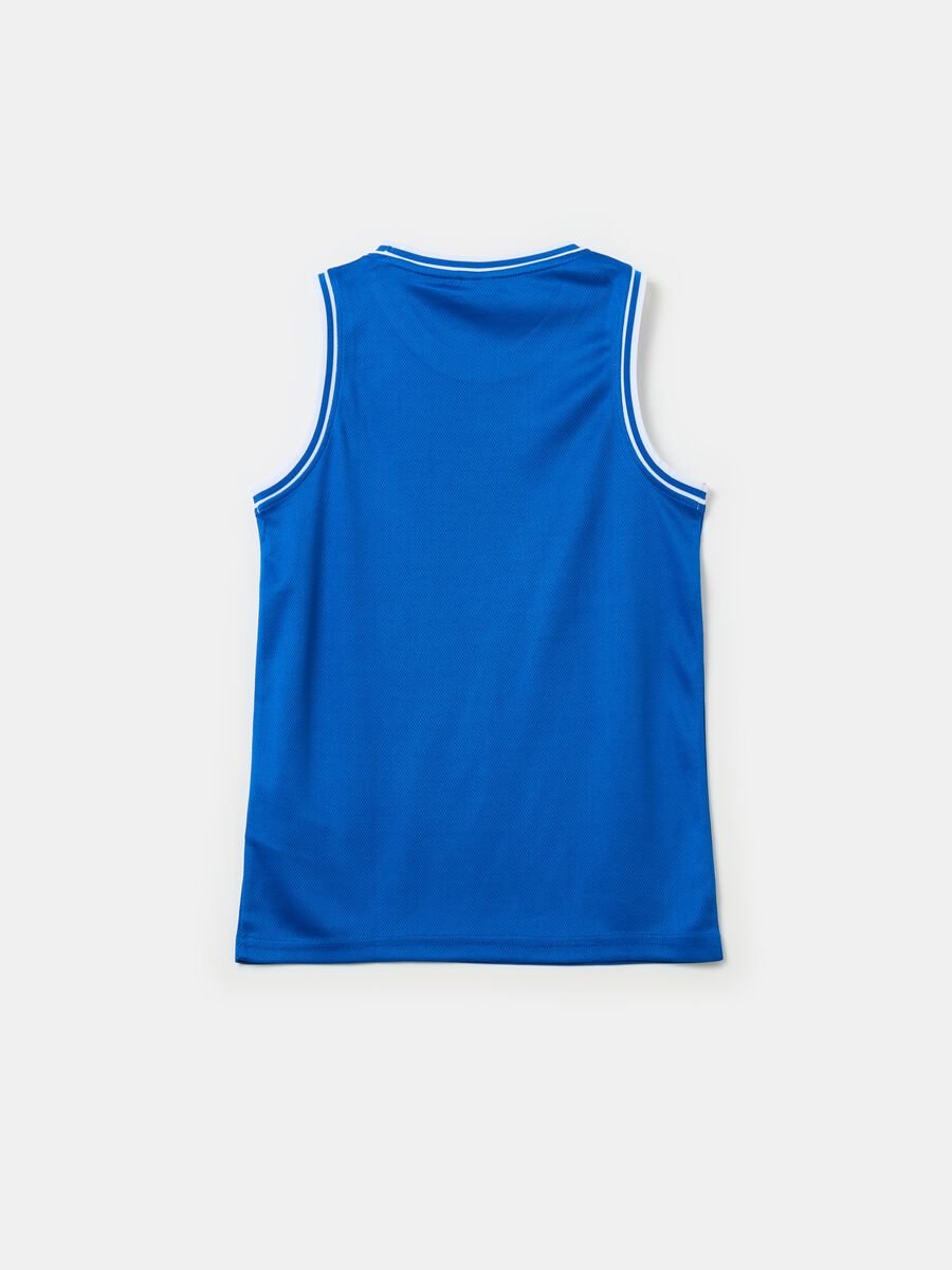 Mesh tank top with logo print_1