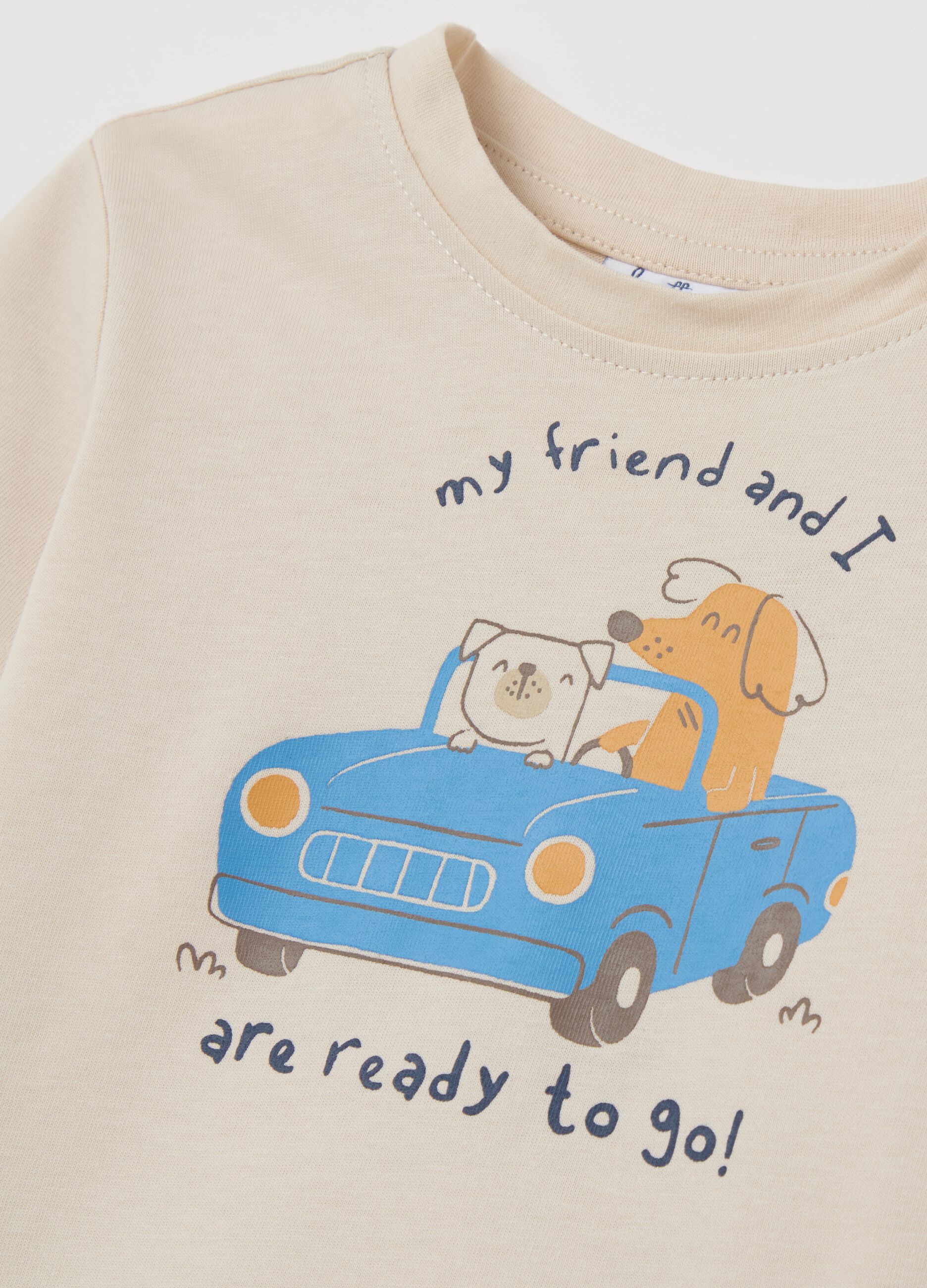 T-shirt in cotone con stampa 