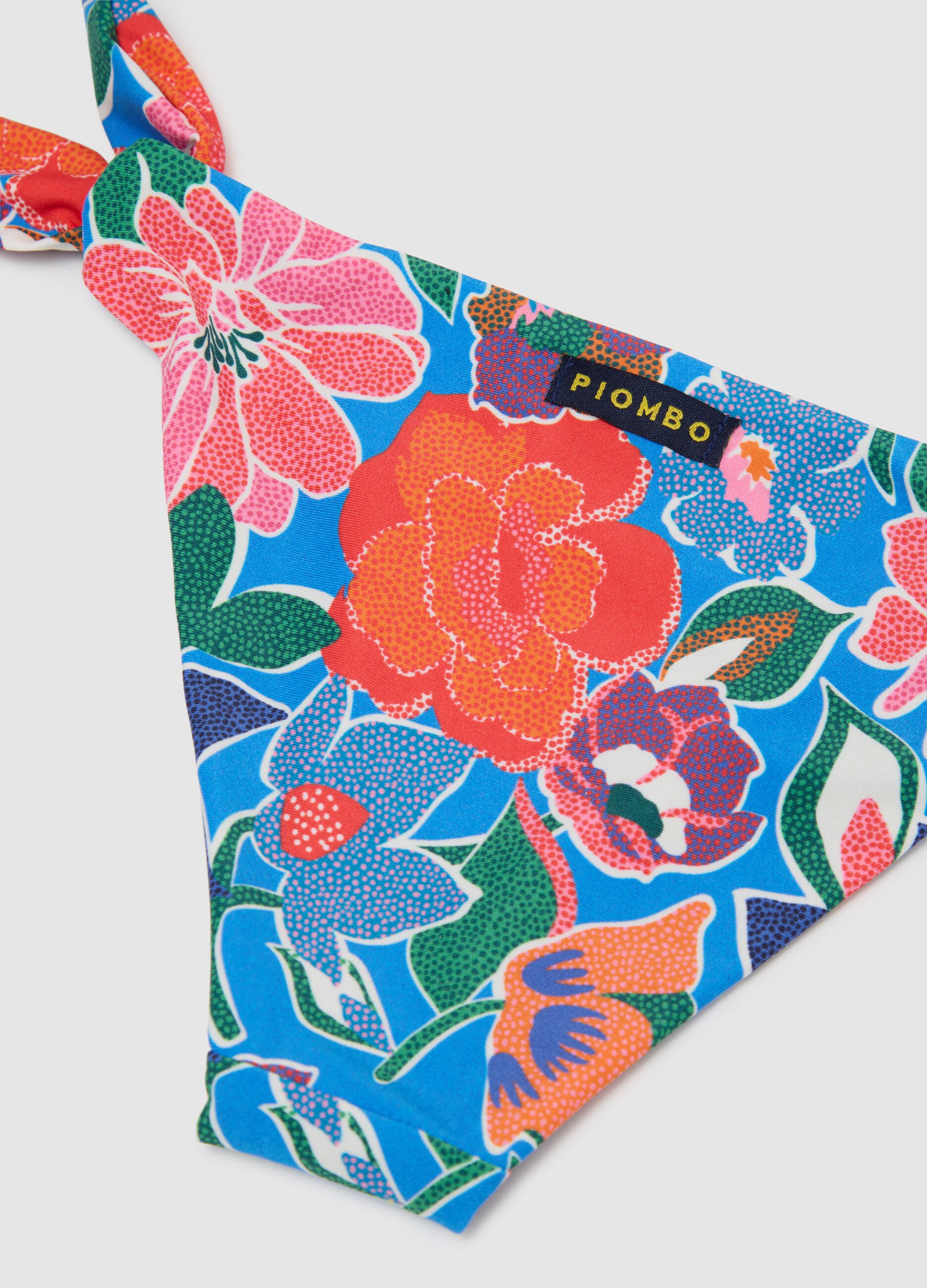 Multicolour stretch-blend girl's bikini