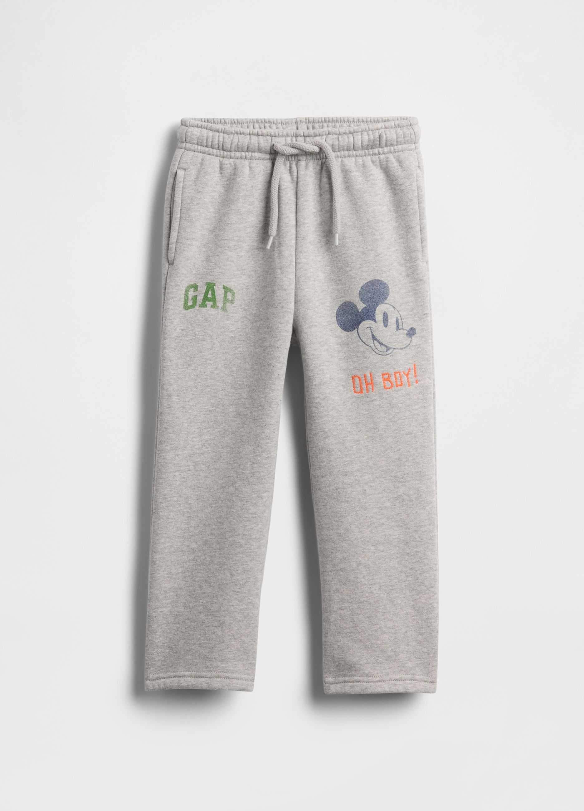 Grey cotton-polyester blend trousers for kids