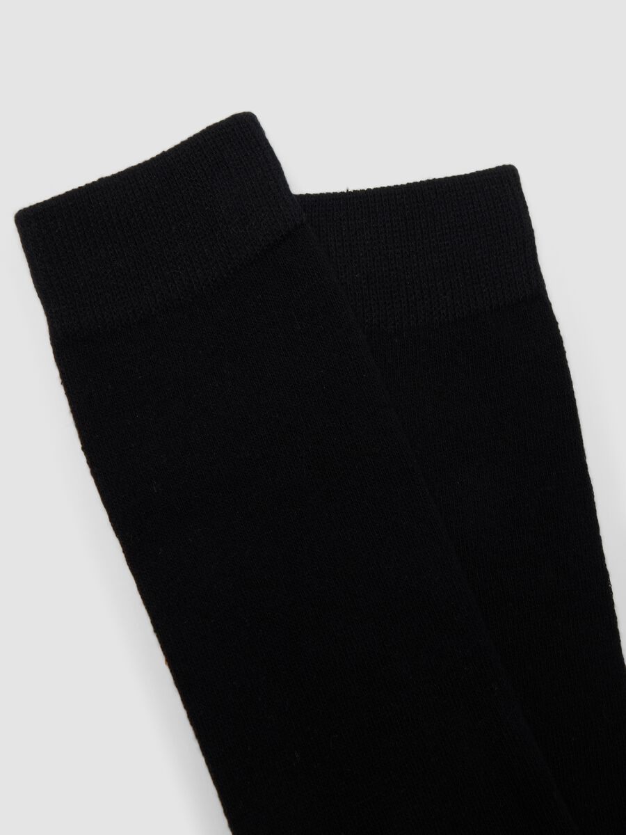3-pack of black mid-calf socks in stretch organic cotton_2