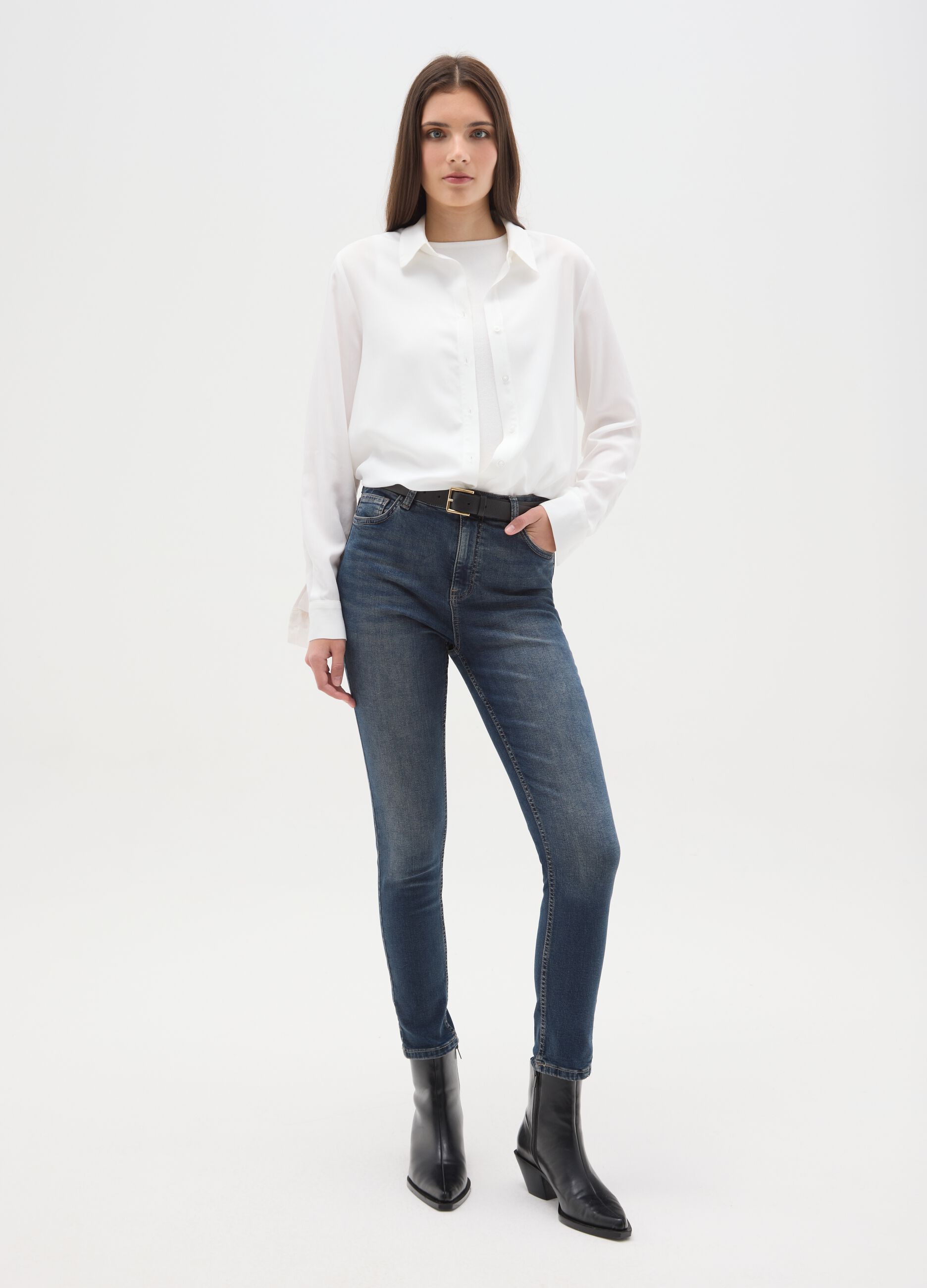 Stretch Denim Skinny Jeans