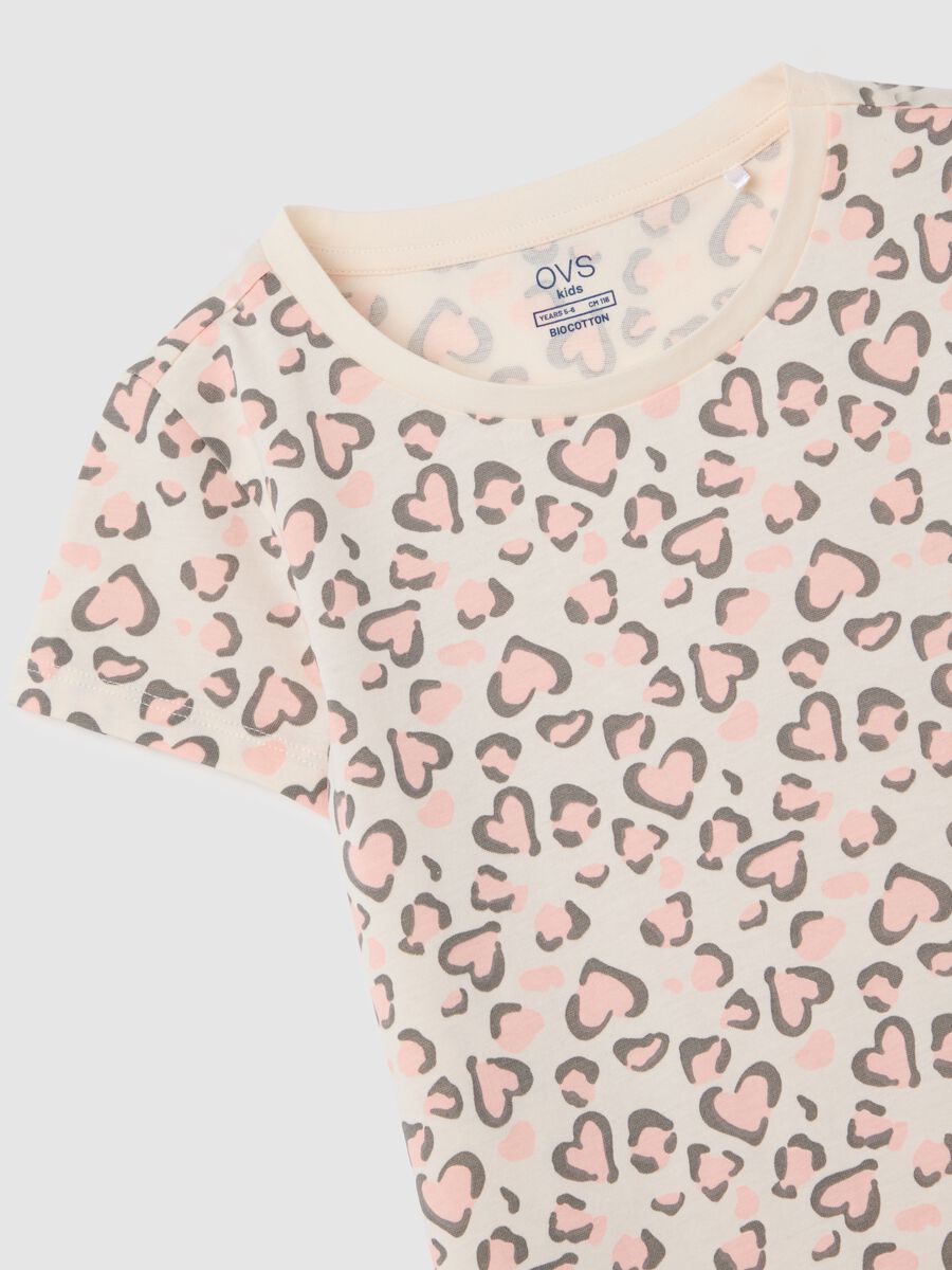 Pigiama da bambina in puro cotone multicolor regular fit con stampa_2