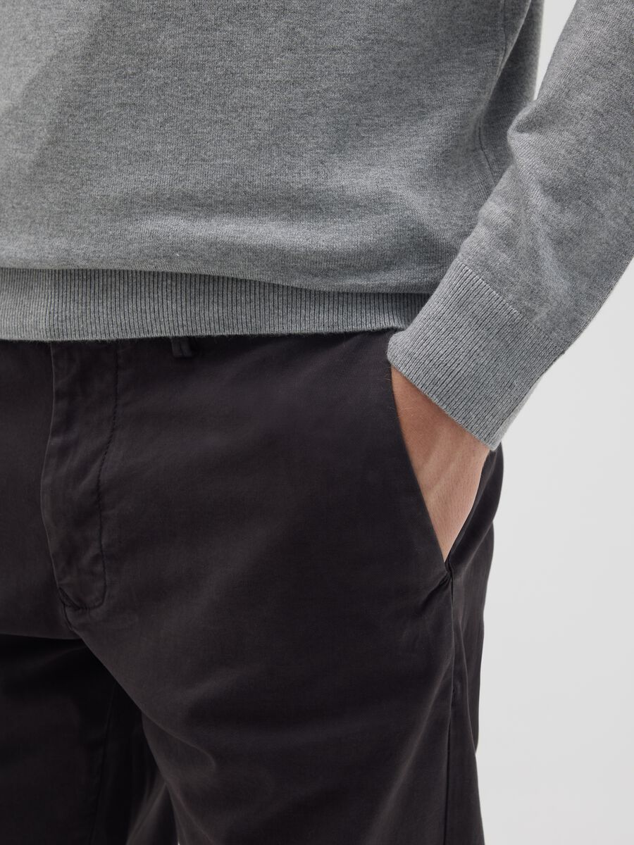 Grey viscose blend jumper regular fit_3