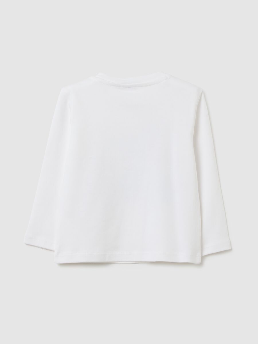 Children's white pure cotton regular fit t-shirt_1