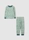 Boys' green pure cotton pyjama regular fit_0