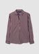 Camicia rossa a righe in pura viscosa con colletto classico regular fit_4