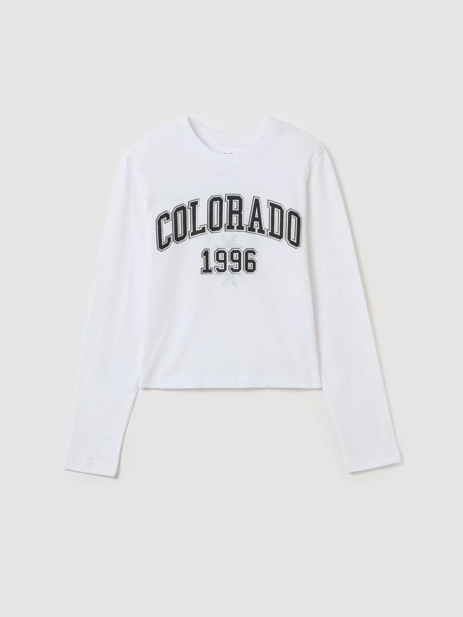 Long-sleeved T-shirt with lettering print_3