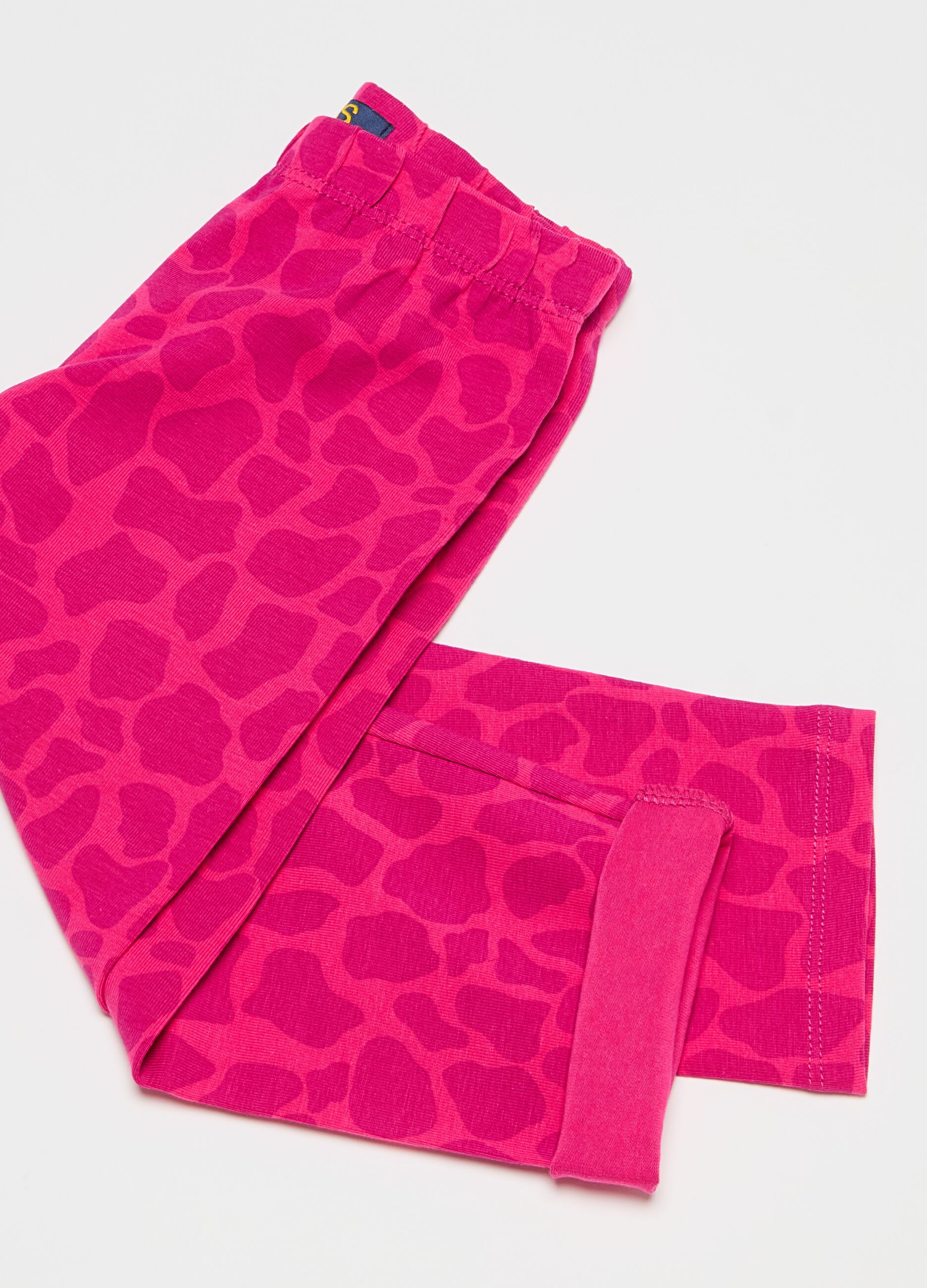 Three-quarter leggings with speckled print