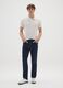 Slim Fit Blue Cotton Blend Trousers_0