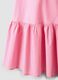 Pink pure cotton mini dress with high neck_5