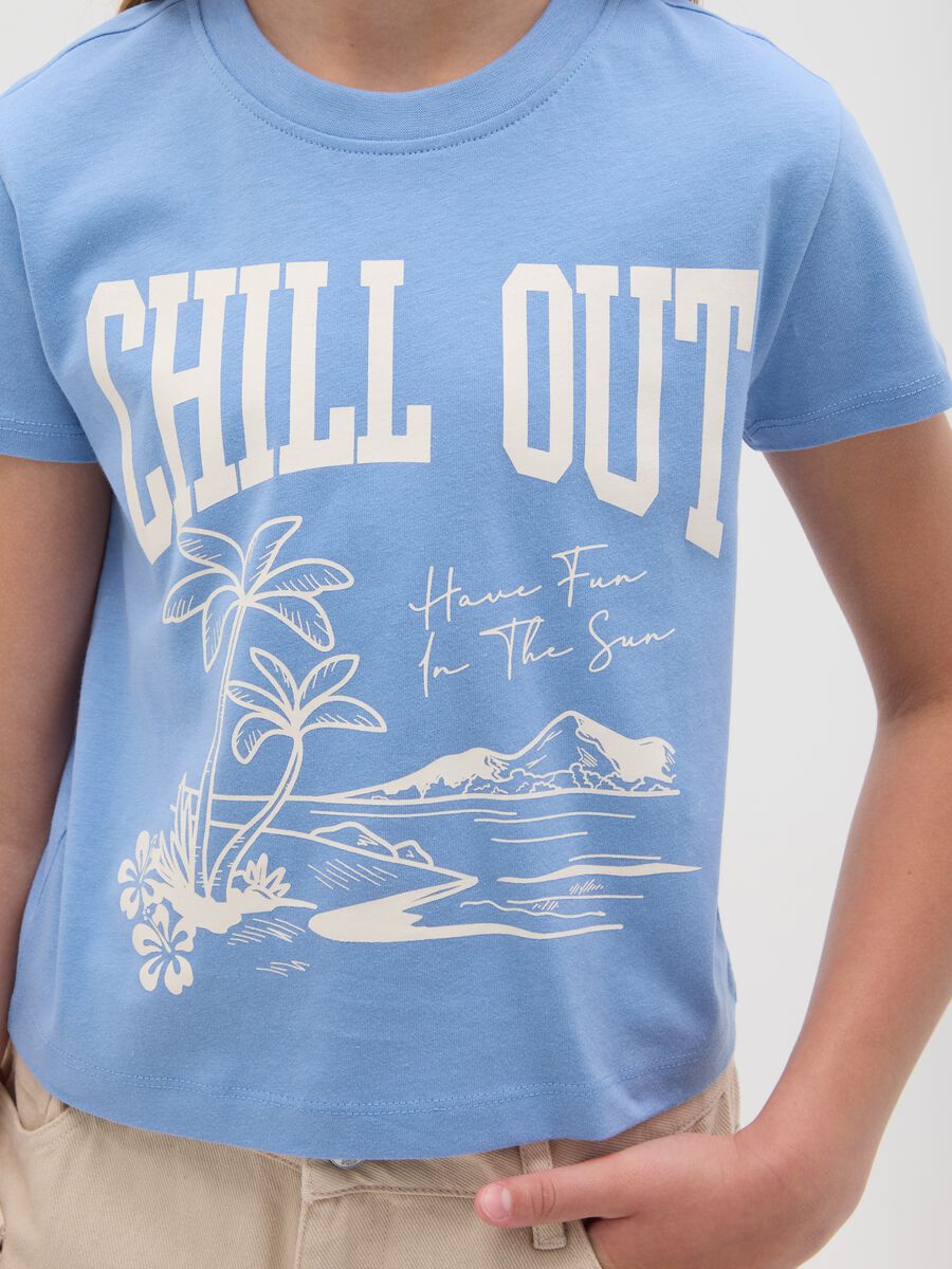 T-shirt da ragazza in puro cotone multicolor regular fit con stampa_2