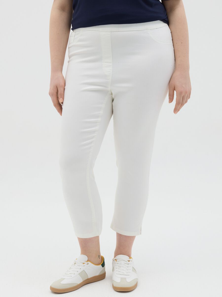 Curvy white slim-fit cropped jeggings_1