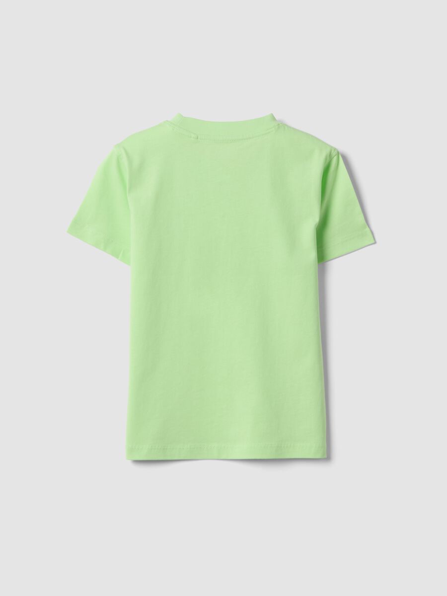 Kids&rsquo; green pure cotton T-shirt with oversized fit_1