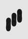3-pack of black sporty no-show socks in stretch organic cotton_0