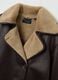 Brown jacket with oversized contrast collar_5