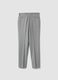 Grey slim-fit formal trousers in stretch cotton and viscose_2