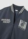 Blue cotton blend bomber jacket with Miami Heat lettering_5