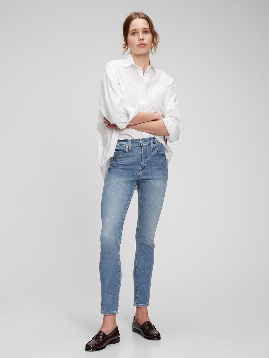 Faded, skinny-fit stretch jeans_0