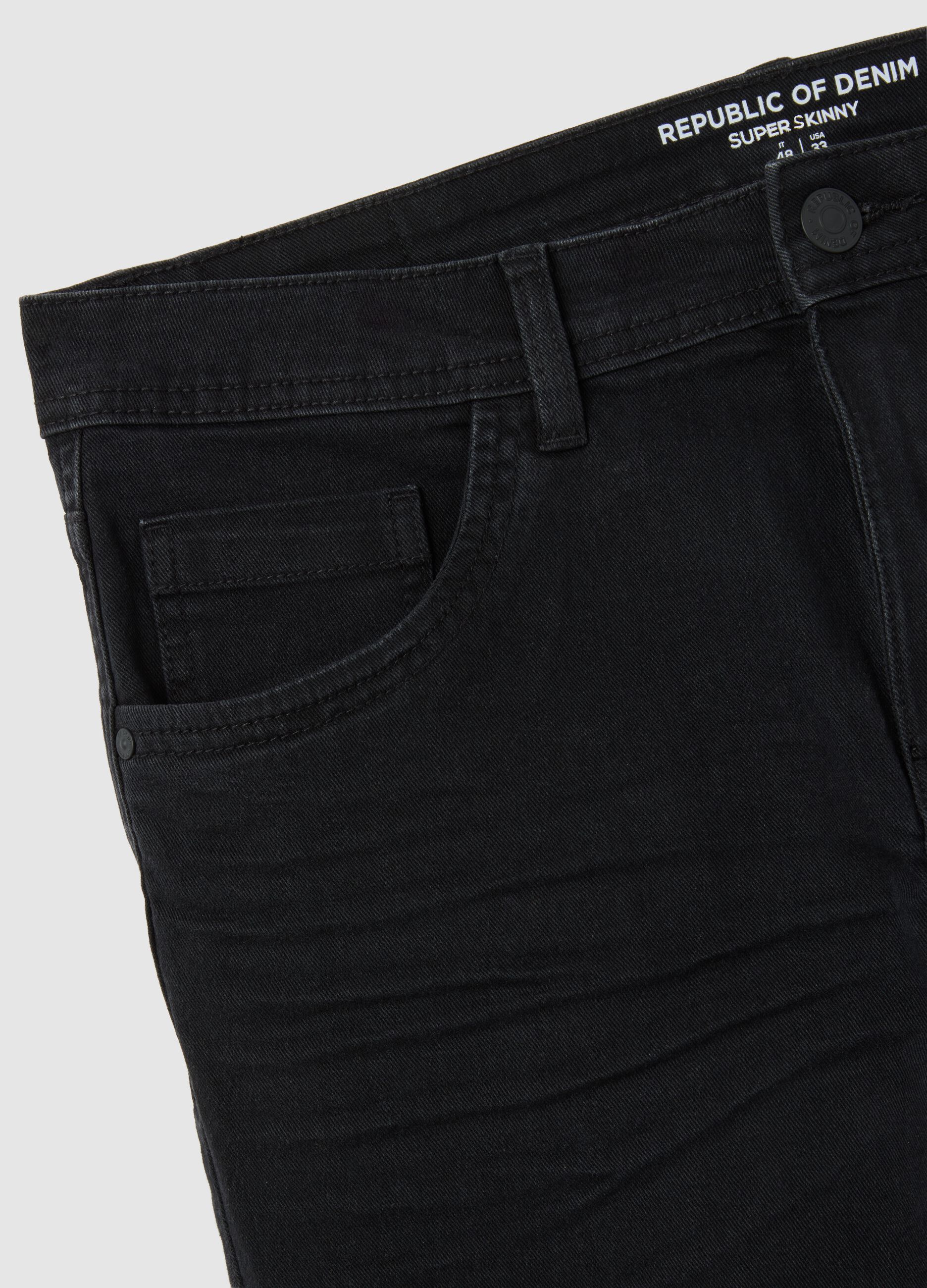 Men's Super Skinny Black Denim Jeans