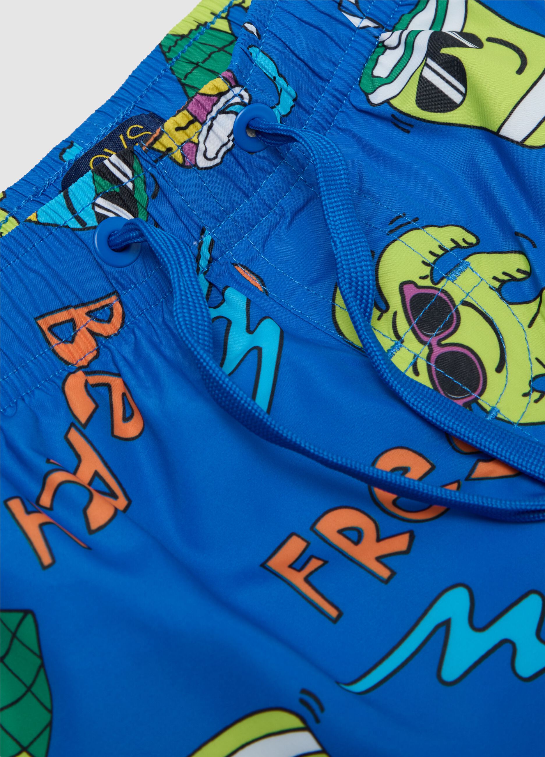 Children's swimwear in multicolour fabric with regular fit and elastic waistband