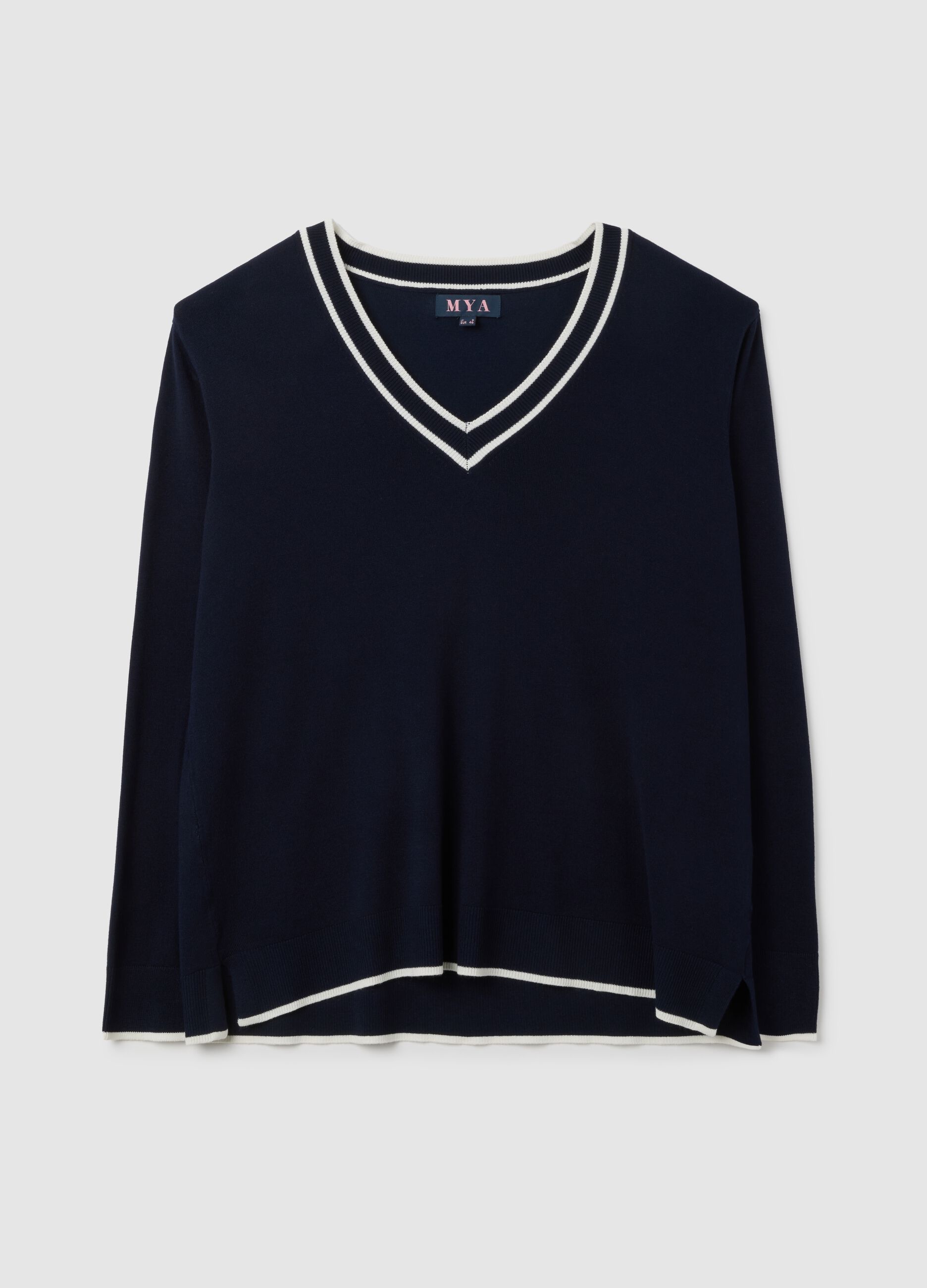 Regular fit blue pullover