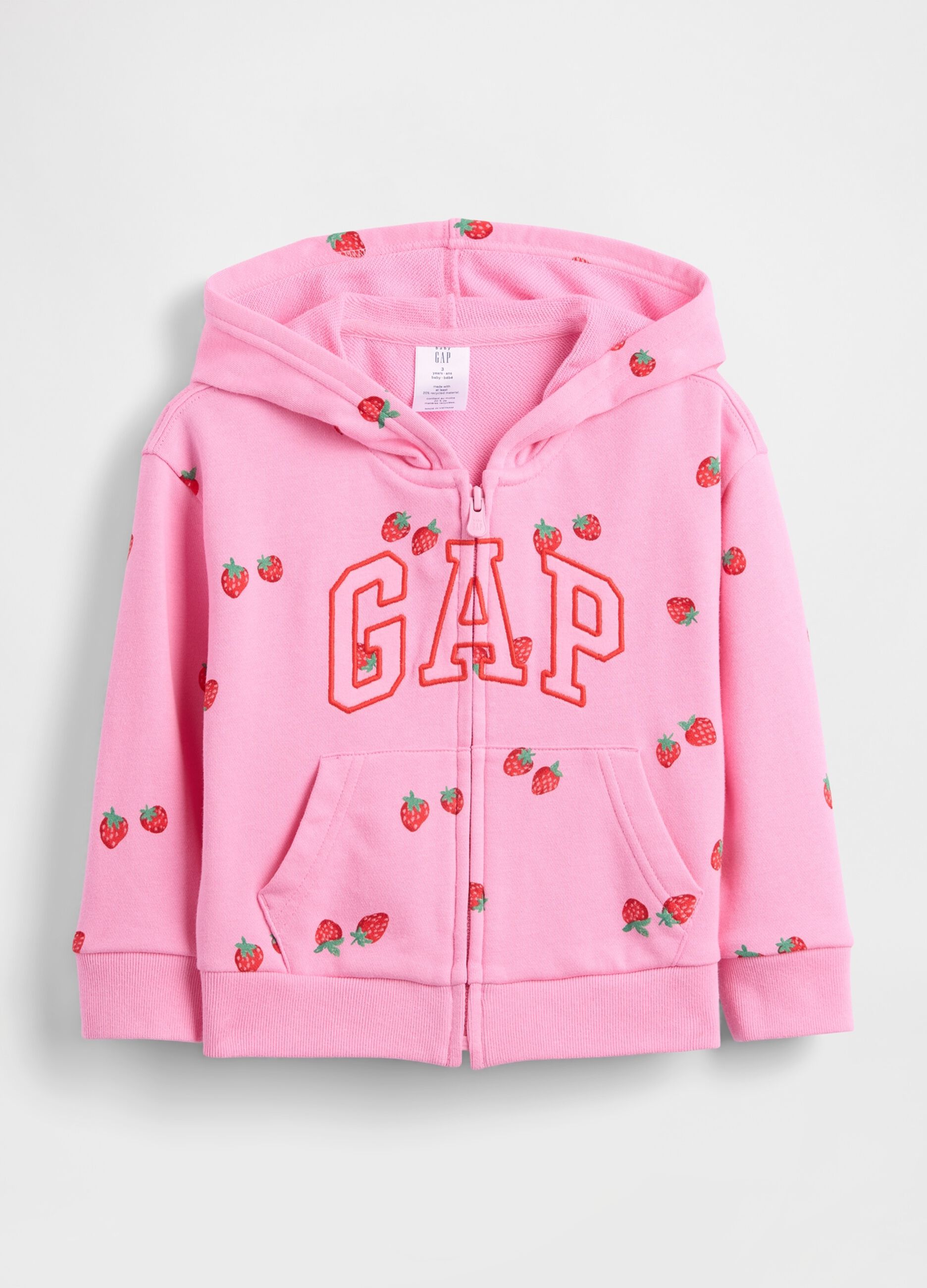 Full-zip cotton-blend hooded sweatshirt