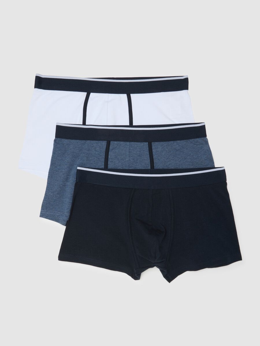 Tripack boxer in cotone elasticizzato multicolor regular fit_4