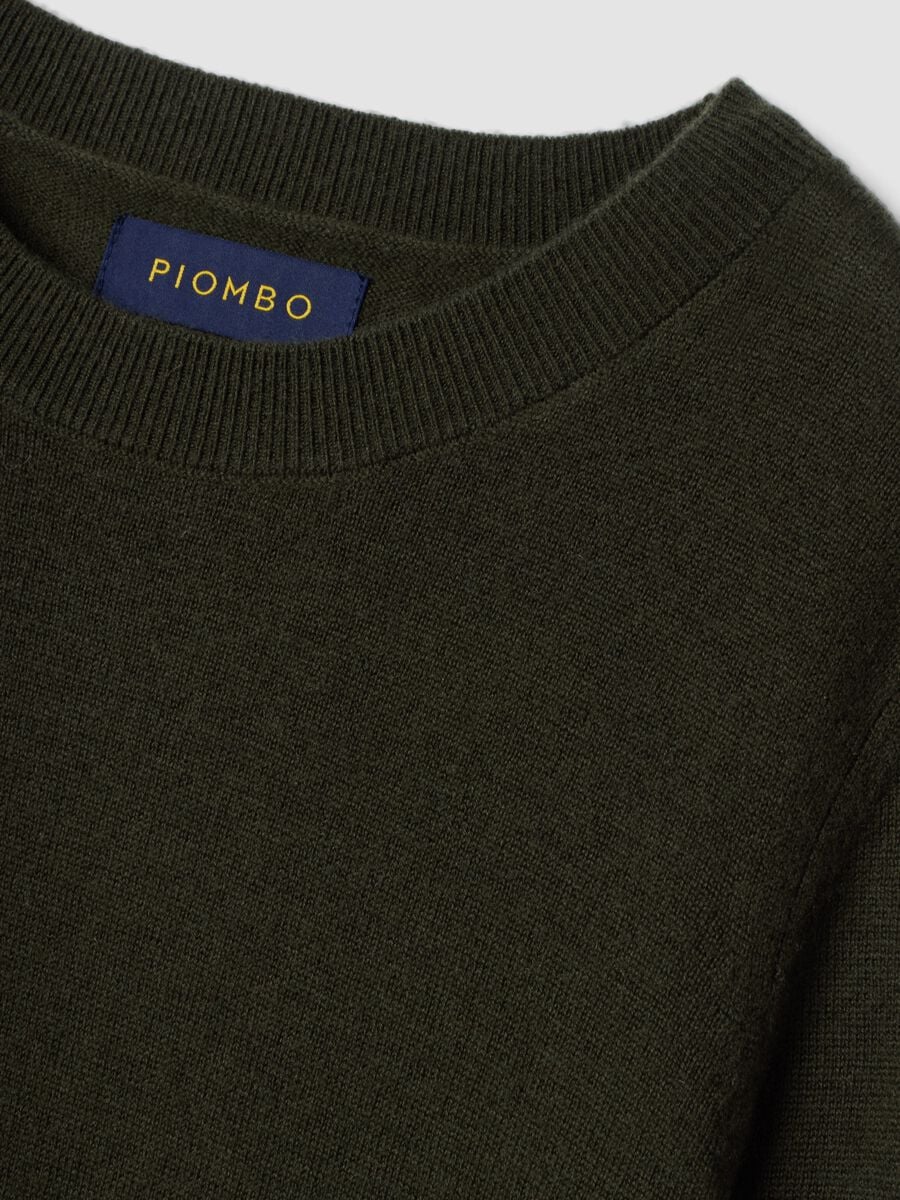 Green pure wool crew-neck jumper_1