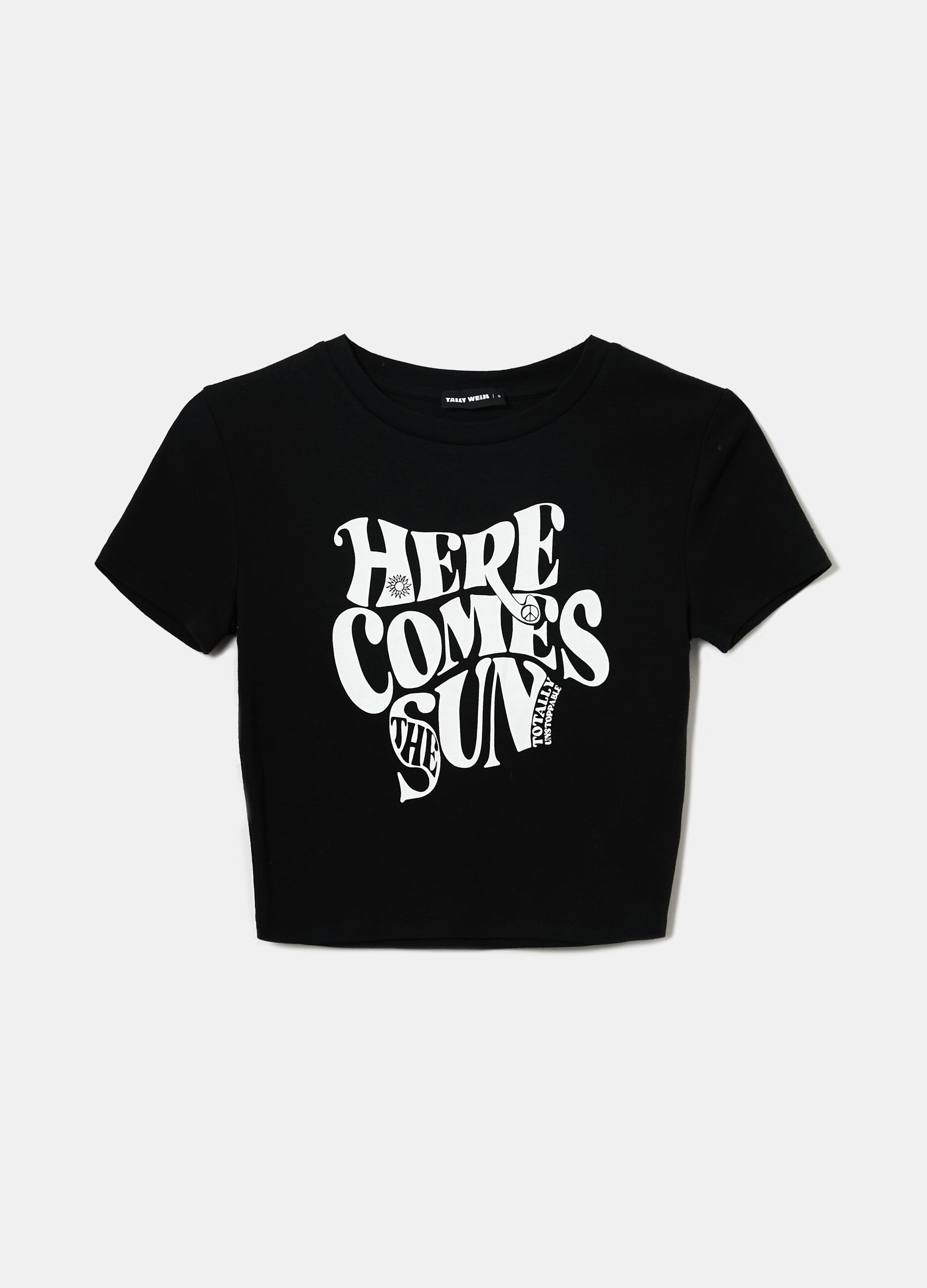 Cropped T-shirt with print