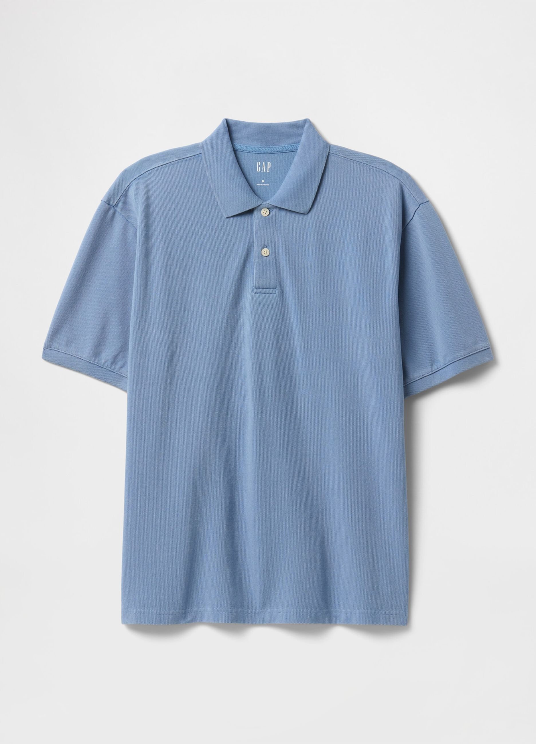 Blue short sleeve cotton polo by Gap