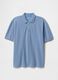 Blue short sleeve cotton polo by Gap_4
