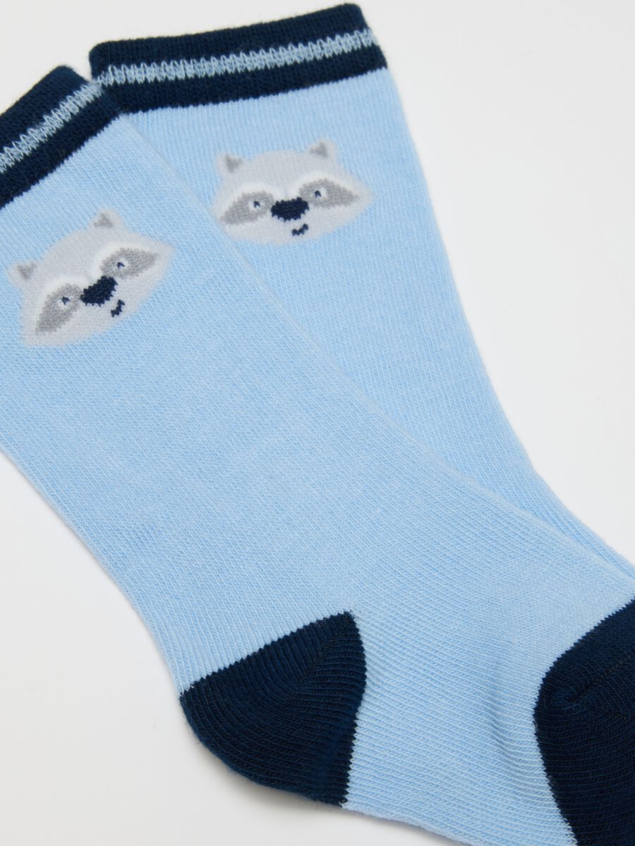 Newborn socks tripack in multicolour stretch cotton blend_2