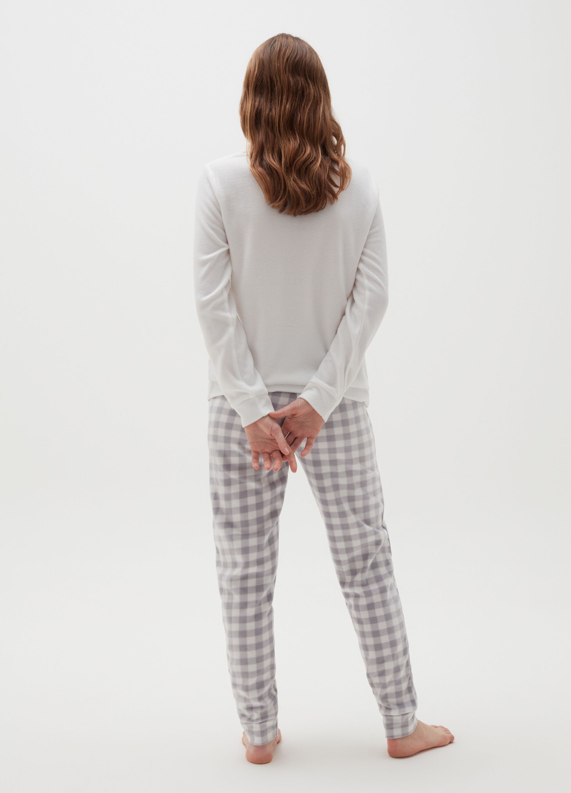 Flannel check pyjama bottoms