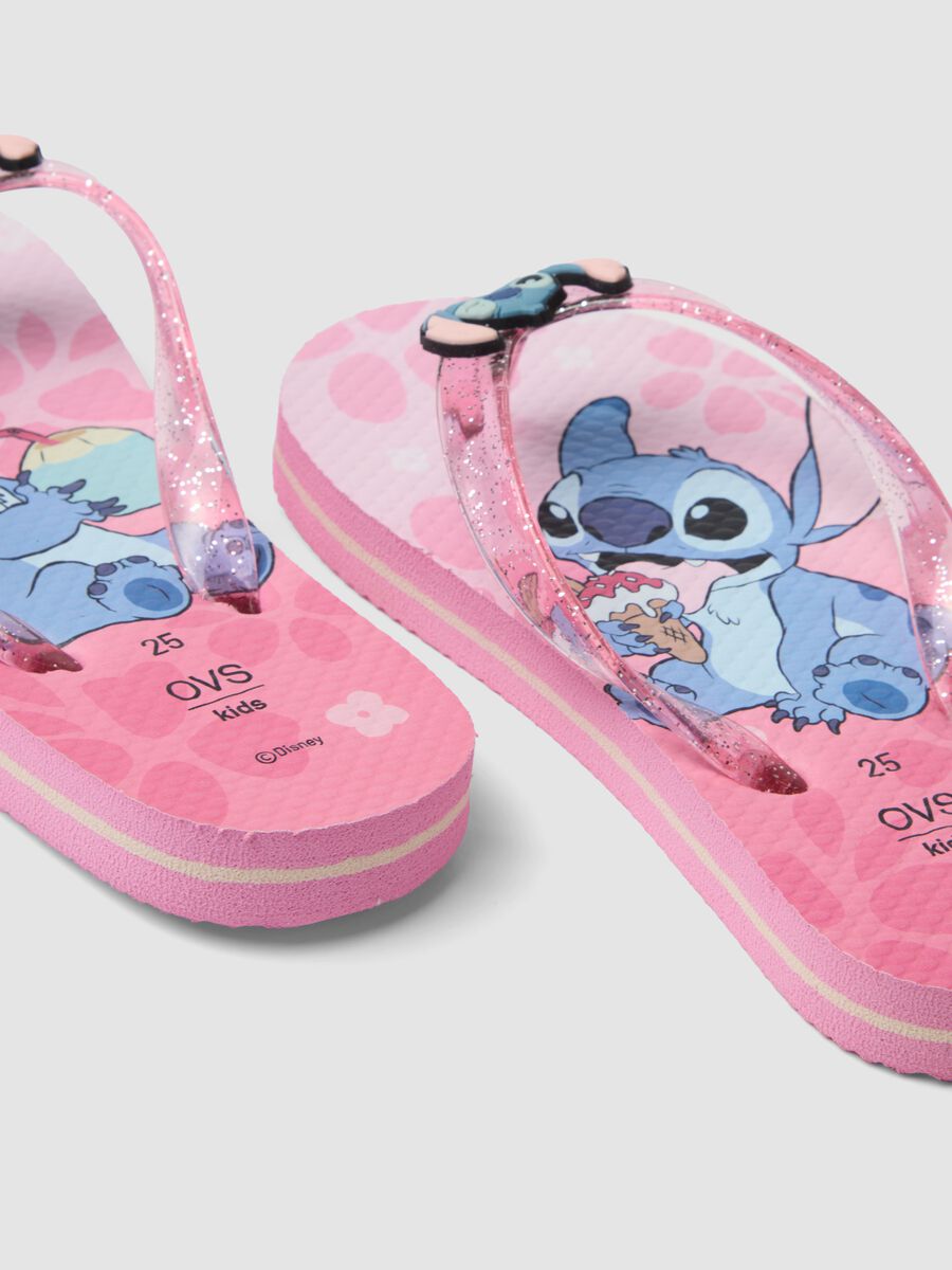 Pink Stitch print flip-flops_2